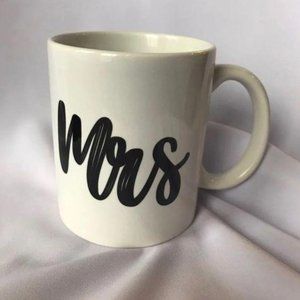 Mrs Coffee Latte Mug, Tea Cup 10oz Bride Wedding Mother's Day Gift